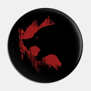 Wolf - black only version Pin