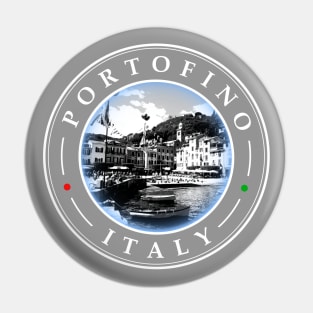 Portofino Italy - circular design Pin