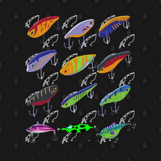 FISHING TIME GOT ALL YOUR LURES by KutieKoot T's