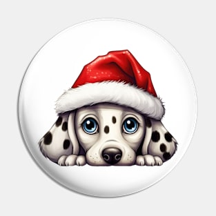 Christmas Peeking Puppy Pin