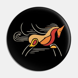 Abstract Equine Elegance: A Wild and Modern Horse Design Pin