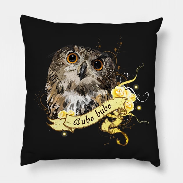 Royal Owl Pillow by obscurite