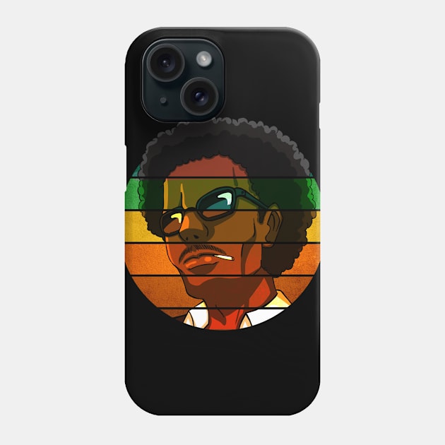 Smooth Afro Dude Vintage Illustration Phone Case by designsenpai