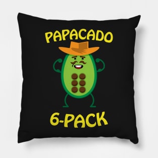 Papacado 6 Pack Dad Avocado Cute Workout Pillow