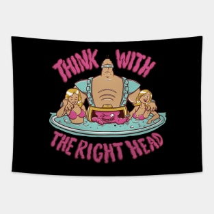 Think With The Right Head Tapestry