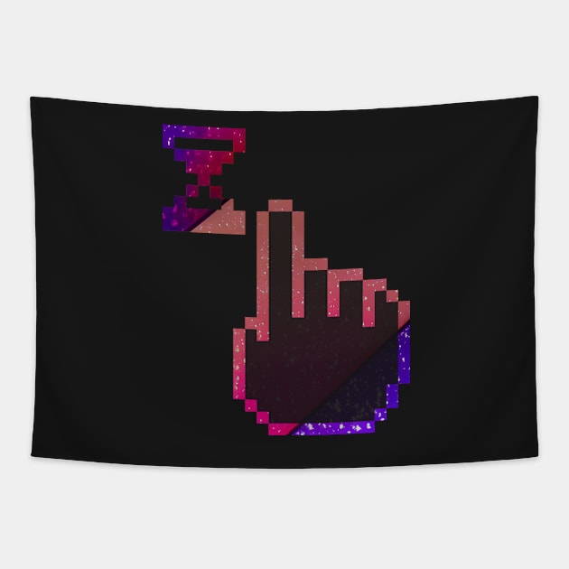 Computer Multicolor galaxy gradient Mouse Cursor Design Tapestry by Artilize