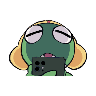 I draw keroro looking at phone / Sergeant Keroro T-Shirt