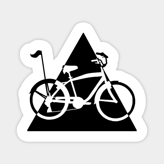 Hipster Triangle Bicycle Magnet by SeijiArt