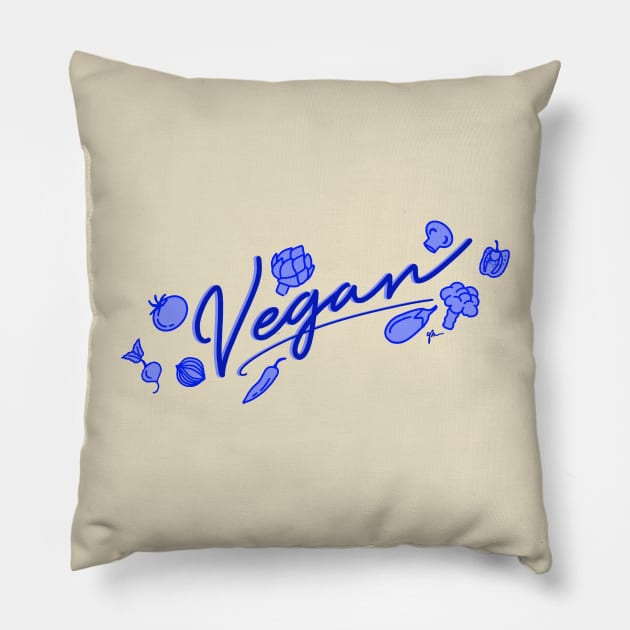 Vegan Veggies Pillow by GabbieRiscanevo