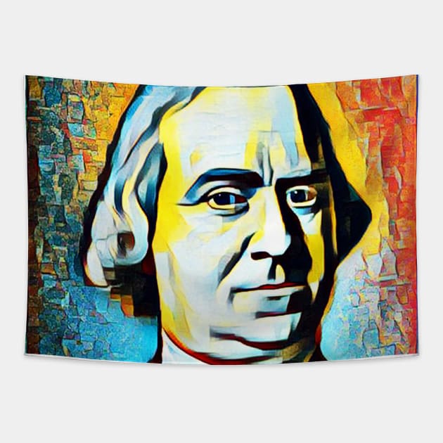 Samuel Adams Abstract Portrait | Samuel Adams Artwork 4 Tapestry by JustLit