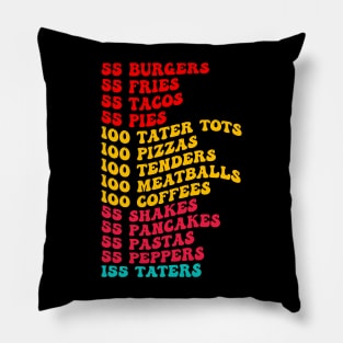 Groovy Vintage 55 Burgers 55 Fries I Think You Should Leave Pillow