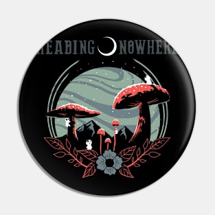Heading Nowhere Blue/Red Planet Pin
