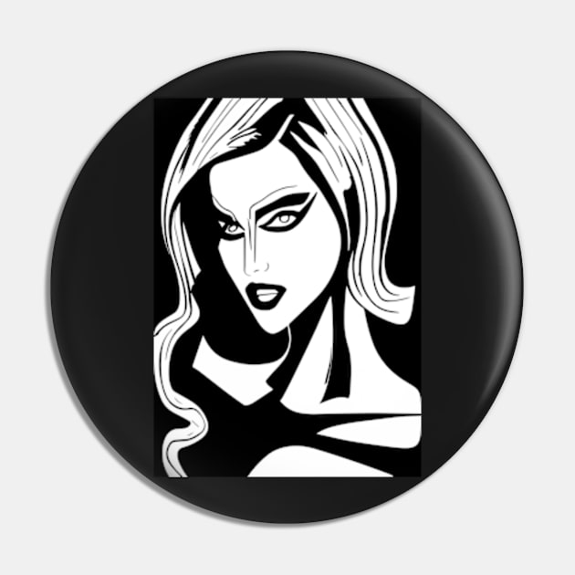 High Fashion Woman Pin by ArtFactoryAI