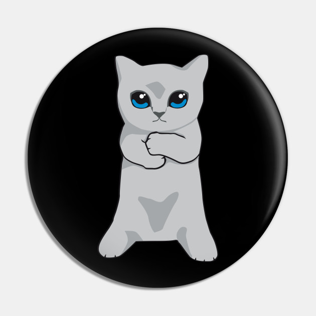 Angry Cat Not Funny Cartoon - Angry Cat - Pin | TeePublic Angry Cat Not Funny Cartoon - Angry Cat - Pin | TeePublic