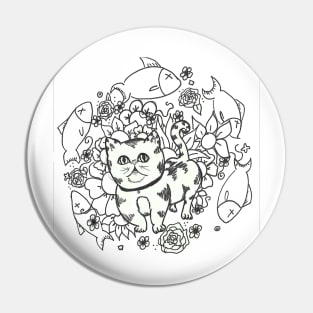 Cat Mandala Pin