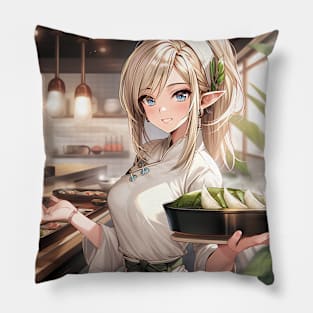 asian food elf chef Pillow