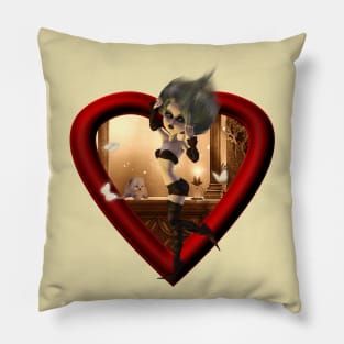 Little dark fairy in the night Pillow