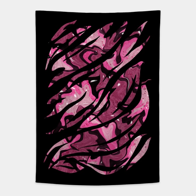 Hot pink abstract geometric shapes Tapestry by NadiaChevrel