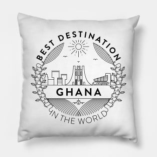 Ghana Minimal Badge Design Pillow