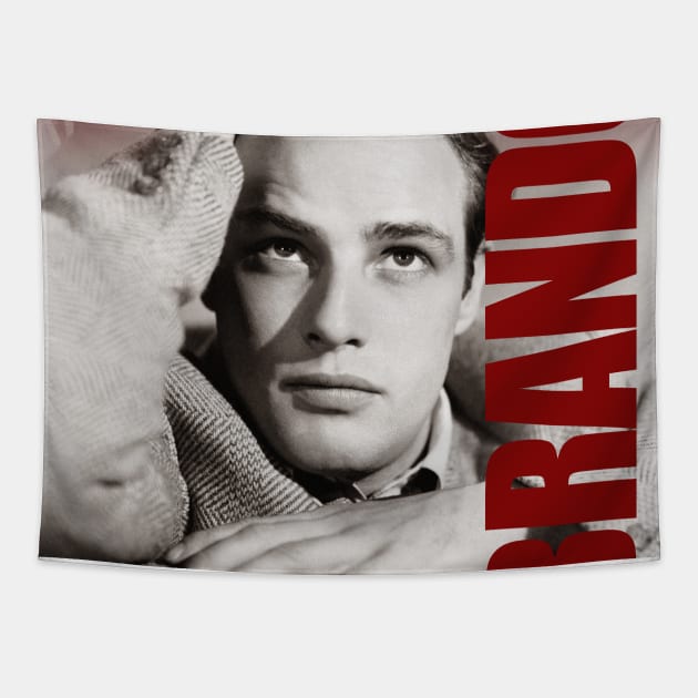 Marlon Brando Collage Portrait 2 Tapestry by Dez53