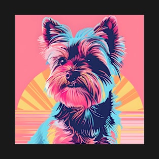 Retro Yorkshire Terrier: Pastel Pup Revival T-Shirt