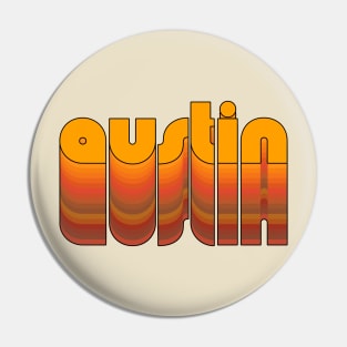 Austin Texas Pride Retro Style Represent Pin