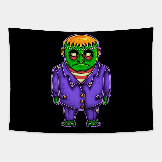 ZOMBIE HALLOWEEN APOCALYPSE Tapestry by ReignGFX