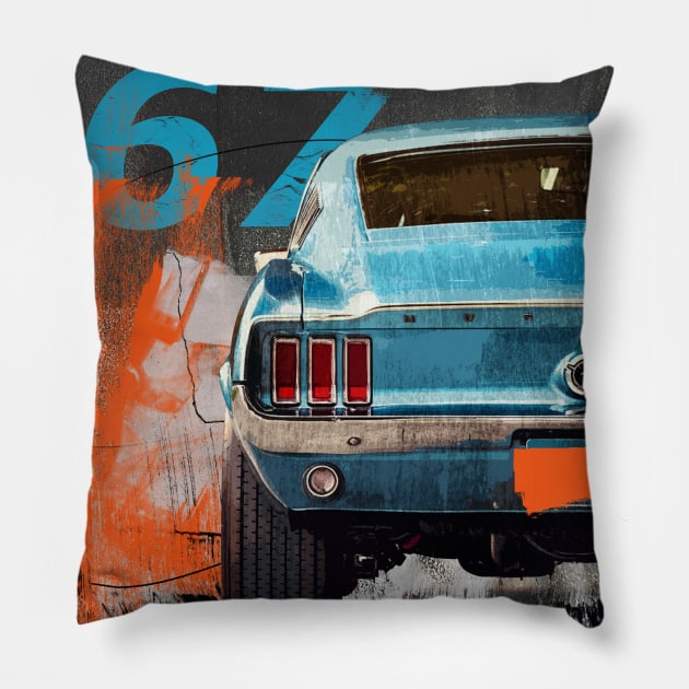 Ford Mustang Pillow by Toby Wilkinson