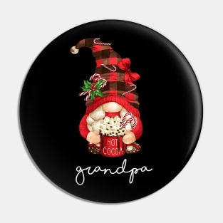 Grandpa Gnome Hot Cocoa Family Matching Merry Christmas Pin