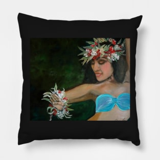 Hawaiian Hula Girl 11 Pillow