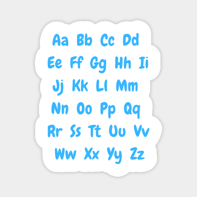 British english alphabet inblue Magnet by LukjanovArt