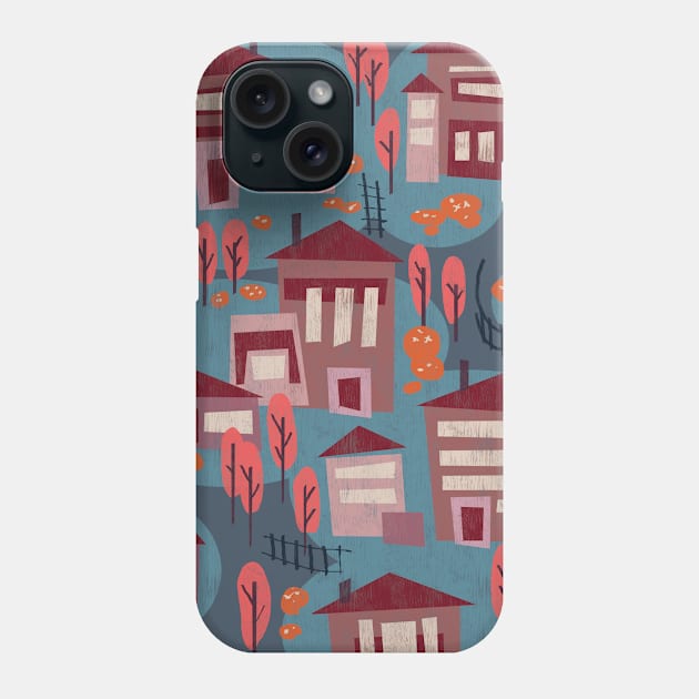 Quiet Town Phone Case by Dubois Draws