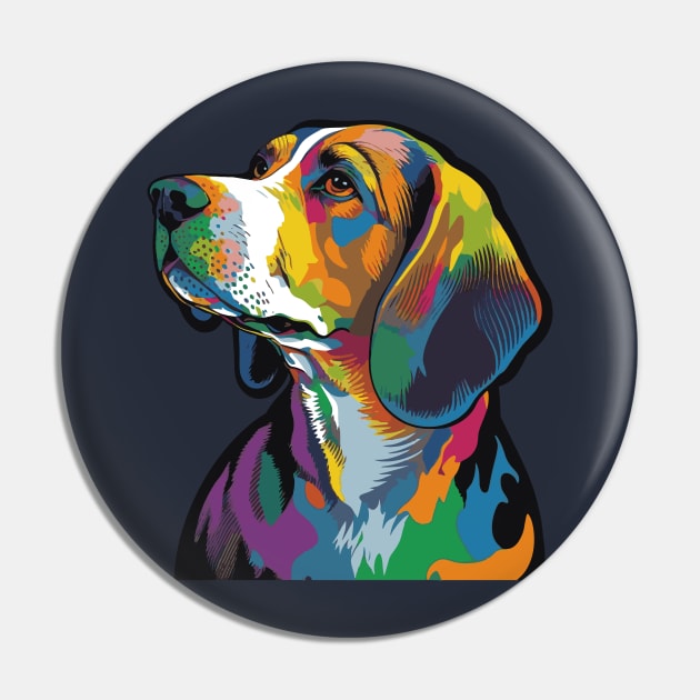 Beagle Dog Art Pin by The Image Wizard