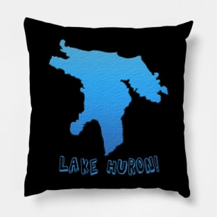 Lake Huron Great Lakes Outline Pillow