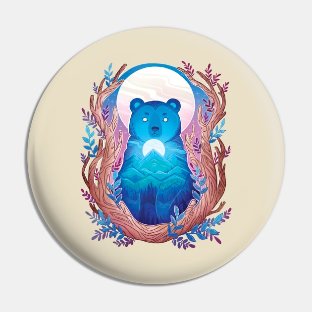 Moon Bear Pin by MichelleScribbles