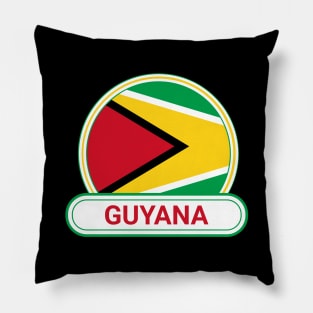 Guyana Country Badge - Guyana Flag Pillow