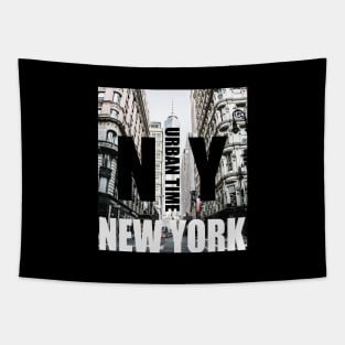 New York City Urban Time Shirt For NY Lover Tapestry