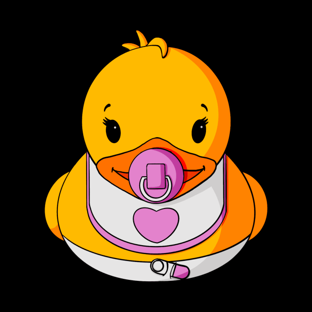 Baby Girl Rubber Duck by Alisha Ober Designs