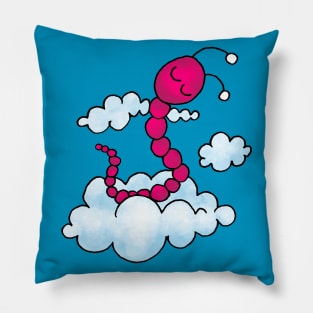 worm on cloud Pillow