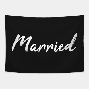 just married tshirts for couples - Valentine Day Tapestry