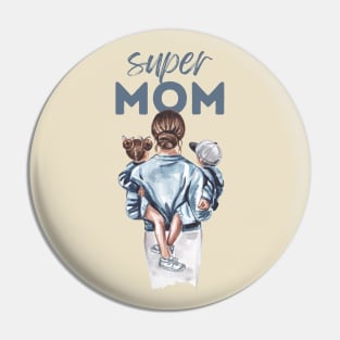 Super Mom Pin