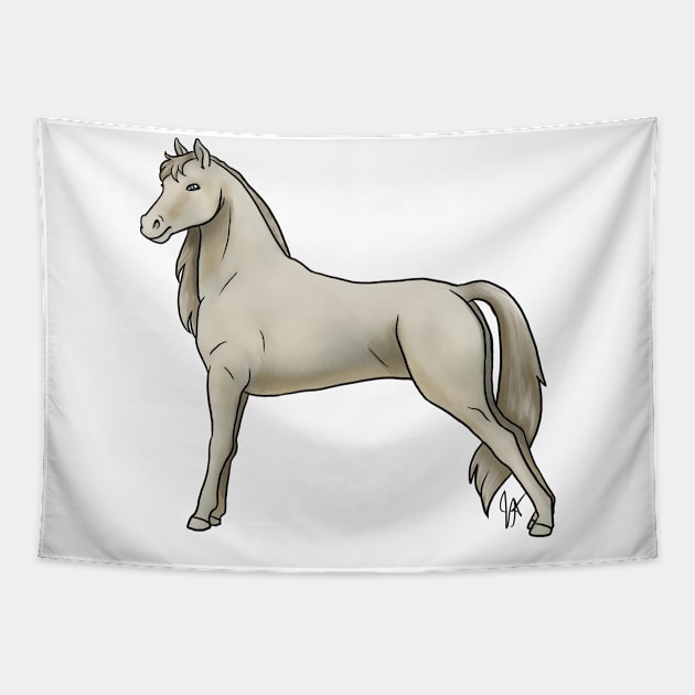 Horse - Morgan - Creme Tapestry by Jen's Dogs Custom Gifts and Designs