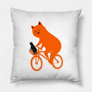 Happy go Lucky Cat 3R ride to the moon Pillow