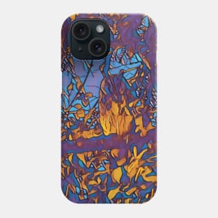 Owl sitting on a tree branch Phone Case