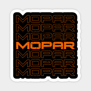 Mopar repeat - vintage worn orange print Magnet