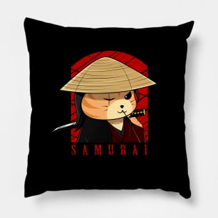 Cat Samurai Pillow