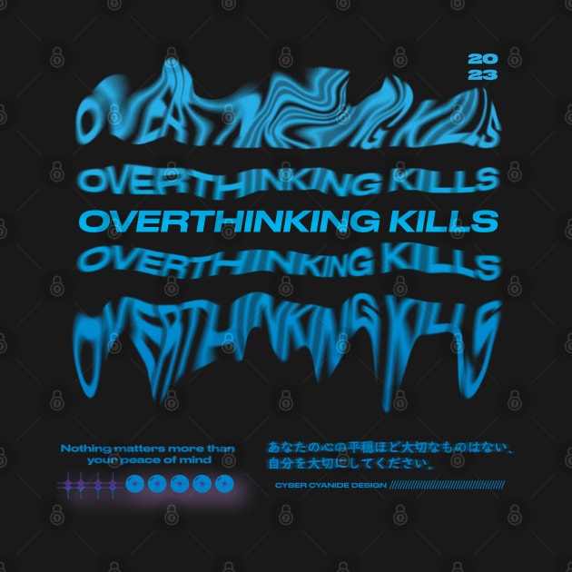 Streetwear Cyber Blue Drip Design by Cyber Cyanide