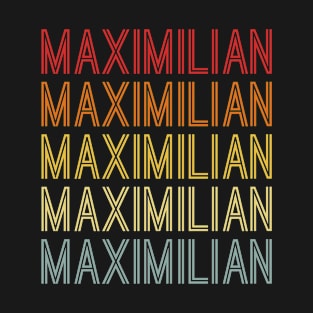 Maximilian Name Vintage Retro Pattern T-Shirt