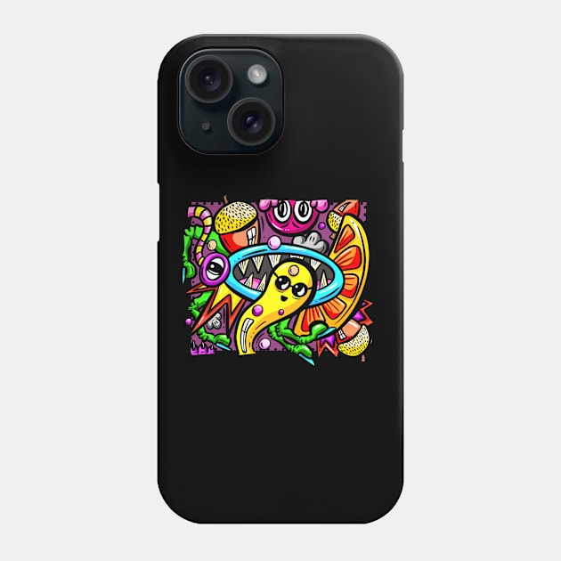 Low Brow Acorn Orange Mouth Cartoon Phone Case by Squeeb Creative