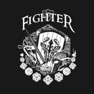 RPG Class Series: Fighter - White Version T-Shirt T-Shirt